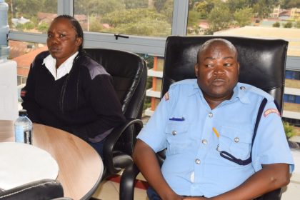 Cpl. Racheal Aiyabei and PC Philip Sitienei.