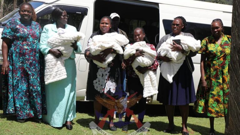 Fourfold blessing: KDF family celebrates arrival of quadruplets